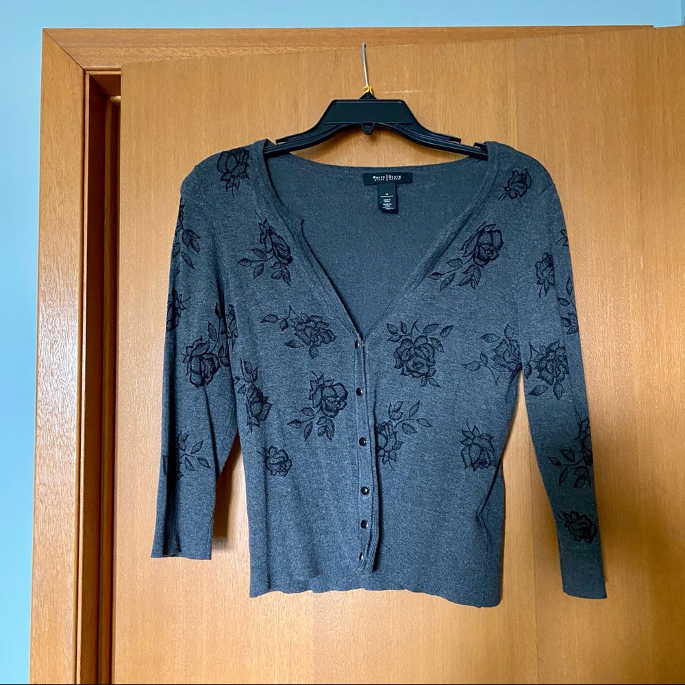 White House Black Market 3/4 Sleeve Cardigan